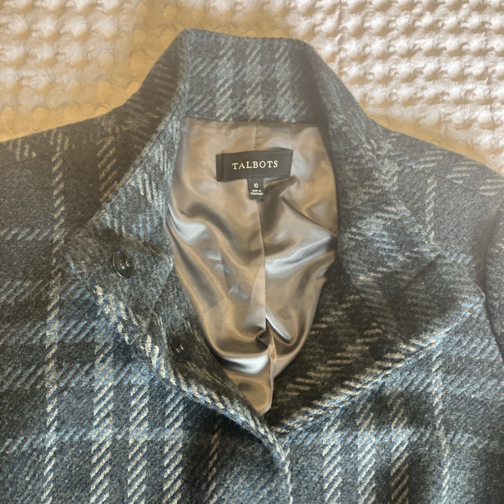 Talbots Wool polyester blend plaid jacket size 10 Womens - Picture 3 of 10